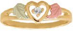 Beautiful! Black Hills Gold Women's Genuine Diamond Heart Ring