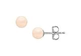 Akoya Cultured Pearl Stud Earrings : 14K White Gold â? 5 MM