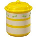 Stripes & Bones Treat Jars Lemon