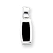 Sterling Silver Onyx Pendant with Chain - 16 Inch