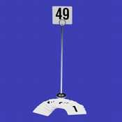 TABLE NUMBERS CARD HOLDER, 12 H X 2-1 2 D, HEAVY BASE, CHROME PLATED STEEL by Flavor Tools