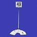 Card Tables | Metal Dining Tables - Table Numbers Card Holder, 12'' H X 2-1/2'' D, Heavy Base, Chrome Plated Steel