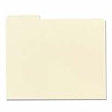 Smead 50134 Recycled Manila File Guides, Blank Self Tabs, 1/3 Cut, Letter, 100/box