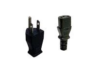 3PIN Pwr Cord for Us & Canada 6 Pwrcord IEC320-C13 To Nema 5-15P