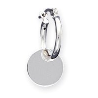 Sterling Silver Dangle Hoop Earrings - QE4977