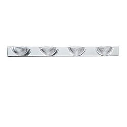 Best Price Sea Gull Lighting 4725-05 Oceanic Four-Light Vanity, Chrome Finish with Clear Ribbed Acrylic Diffuser