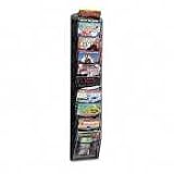 Safco 5579BL_BULK Mesh Magazine Rack, 10-Pockets, 10-1/4 x 3-1/2 x 50-3/4, Black