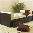 Lifestyle Solutions Barbados Full Daybed in Cappuccino with Storage Drawers