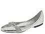 DKNY Caitlyn-Ballerina Flat | Women's Dress Flat Shoes Silver Crackled Leather