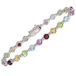 Sterling Silver Multi Gemstone Bracelet