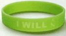 Muscular Dystrophy I Will Green Youth Wristband