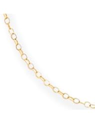 14k Cable Child Chain - 15 Inch - JewelryWeb