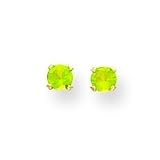 14k 3mm Synthetic Peridot Earrings