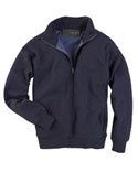 PlayBack Men’s Track Jacket With Ribbed Side Panel – Win Navy/Sweat Blue, Large