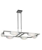 Access Lighting 63962-MC/FST Nido - Six Light Adjustable Chandelier, Matte Chrome Finish with Frosted Glass
