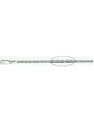 2mm White Gold Bizantina (Byzantine) Chain 28"