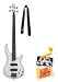 Ibanez SR300 SR Series Electric Bass Guitar Bundle with Strap, Pick Card, String Winder, and Polishi