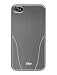 iSkin ARIPH4-GY1 Aura Hybrid Case for iPhone 4 & 4S  - 1 Pack - Retail Packaging - Gray