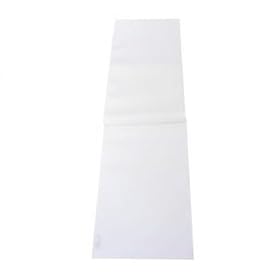 White Soft Cotton Feel Table Runner: 228cm x 30cm (90" x 12" inches)