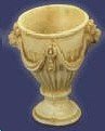 Dollhouse Miniature Tan Aged Urn in Resin