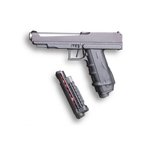Tiberius Arms Tiberius 8 Pistol Paintball Gun - Black with SILVER BARREL