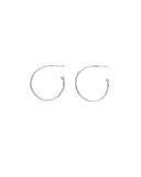 Image of Pilgrim Large Silver Plated Hoop Earrings