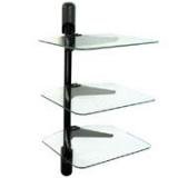 Vantage Point Black Component Wall System 3-Shelf Glass Wall System