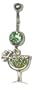 Margarita drink belly button ring 1/2"