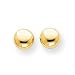 14k Polished Half Ball Post Earrings - Measures 7x7mm