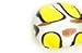 Improving Lifestyles Murano glass Ring white/yellow/black