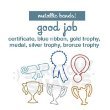Pack of 24 Good JOB Stretchy Shapes: Metallic Rubber Bands