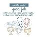 Pack of 24 Good JOB Stretchy Shapes: Metallic Rubber Bands