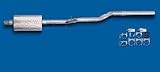 Flowmaster (17270) Single Rear Exit Exhaust Systems - excl. GS, 1.8L, 4-Door Only, Flange-Back, 2.00 Outlet, 60 Series Delta Flow Muffler, 4.00 Logo Embossed Stainless Tip, American Thunder
