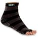 Injinji Yoga & Pilates Eco Friendly NuBamboo Toeless Non Slip Socks (1 Pair) MEDIUM-Black & Grey Striped