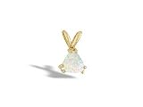14K Yellow Gold Genuine Trillion Opal Pendant