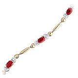 10kt. Gold, Ruby & Diamond Fashion Bracelet