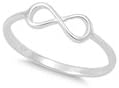 Dainty Sterling Silver Infinity Love Knot Ring - Thin Infinity Knot Ring