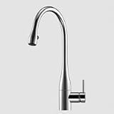 KWC 10.111.103 Stainless Steel Eve, Deck Mounted Single-Hole Kitchen Faucet with Pull-Down Spray - 10.111.103