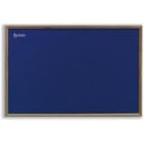 Nobo Elipse Noticeboard with Fixings and Teak Finish W1800xH1200mm Blue Ref 30130048