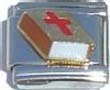 Clearly Charming Bible with Cross Italian Charm Bracelet Link