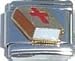 Clearly Charming Bible with Cross Italian Charm Bracelet Link