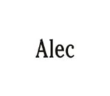Clearly Charming Name Alec RED HEART Laser Italian Charm Link