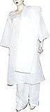 Business Casual Dresses Indian Cotton Salwar Kameez Long Sleeve Chikan Embroidery Off-white Size X-L (slk331)