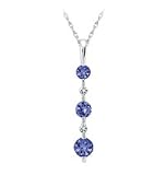 14kt. White Gold, Tanzanite & Diamond Pendant