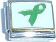 Clearly Charming Green Ribbon Lyme Disease, Organ Donation, Missing Children Awareness Italian Charm