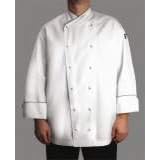 Chef Revival Corporate Jacket with Black Piping QC2000 Poly-Cotton - XL - Extra Large by Chef Revival