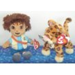 Ty Beanie Babies SET of 2 Go Diego Go! Plush Jaguar
