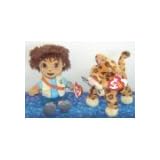 Ty Beanie Babies - Set of 2 Beanies (Diego & Baby Jaguar) ~ Ty