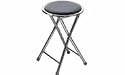 FOLDING STOOL/BLACK/STEEL FRAME