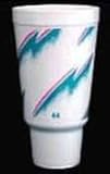 Dart 44AJ32E 44 oz Flush Fill Capacity, 8.4" Height, Impulse Stock Printed Foam Cup (Case of 300)